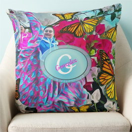 Almofada Dançar com flores e borboletas PV01