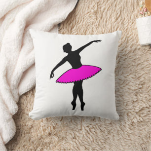 Almofada Dançarina de Balé Ballerina rosa com Travesseiro d