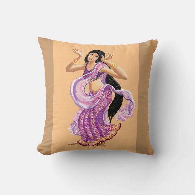 Almofada Dançarina indiana de Bollywood (Frente)