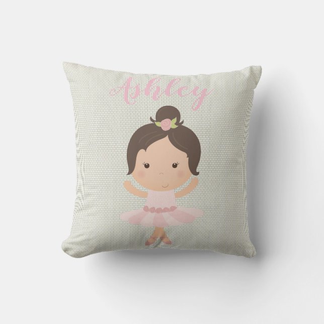 Almofada Dançarino cor-de-rosa dos calçados de dedo do pé (Frente)