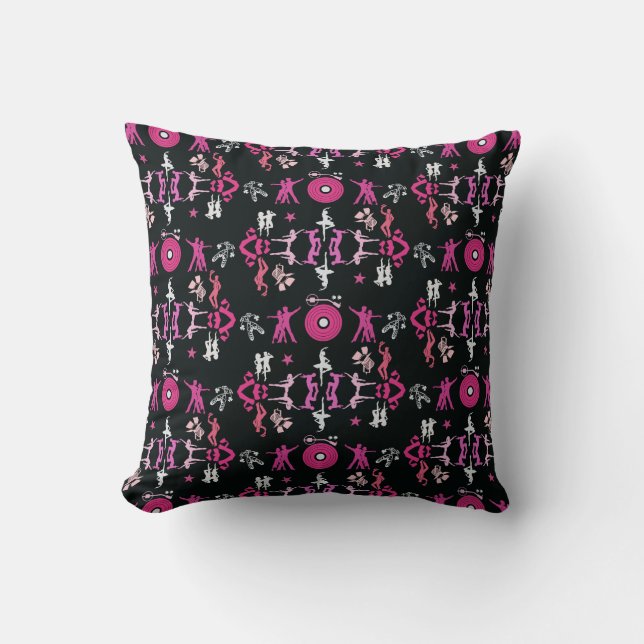 Almofada Dançarino Rosa Decor Doméstico Padrão (Frente)