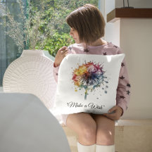 Dandelion Vibrante em Aquarela, personalizado