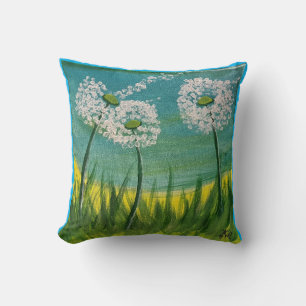Almofada Dandelions - Pintura original e poema