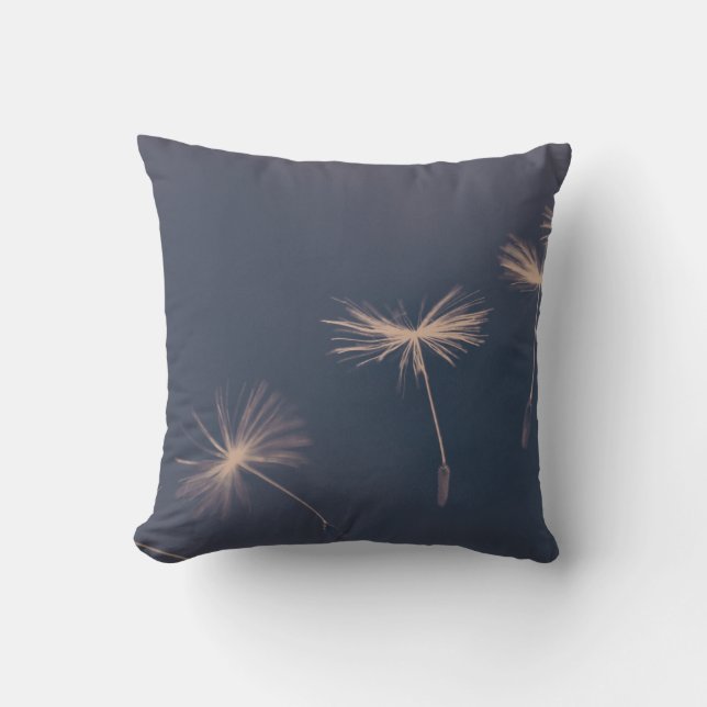 Almofada Dandelions Renascem Travesseiro decorativo de potê (Frente)