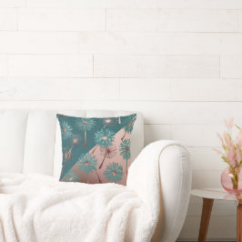 Almofada Dandelions Turquesa e Cobre