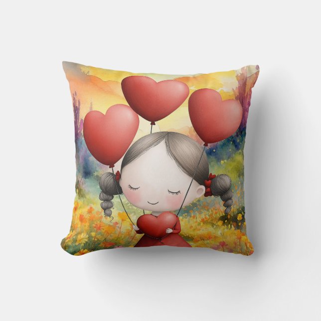ALMOFADA DANDO TODO O AMOR NO SEU CORAÇÃO (Frente)
