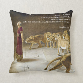 Almofada Daniel na escritura da arte da bíblia do antro do