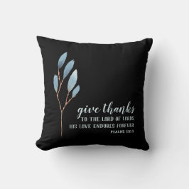 Almofada Dar Bíblia Verso Azul Cor da Água Negra