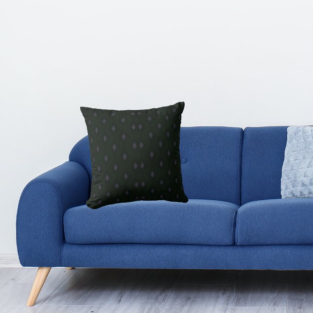 Almofada Dark Academia Harlequin Diamond Padrão Gótico (Dark Academia Harlequin Diamond Gothic Pattern Throw Pillow)