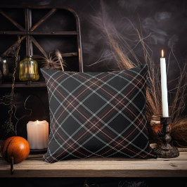 Almofada Dark Academia Navy Plaid design
