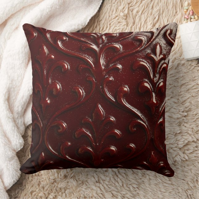 Almofada  Dark brown embossed leather texture  (Cobertor)