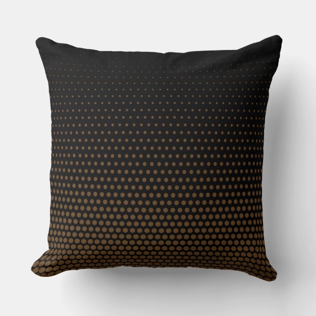Almofada Dark Brown Techno Dots Modern Black (Frente)