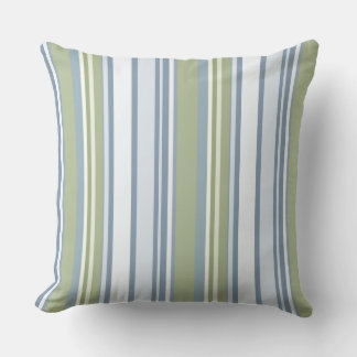 Almofada Dark Pastel Blue and Spring Rain Stripes