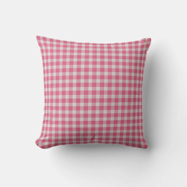 Almofada Dark Pink Checkered Plaid (Frente)