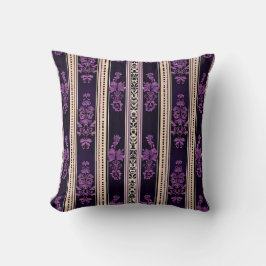Almofada Dark Purple Gothic Damask Pillow Victorian Gothic