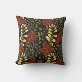 Almofada Dark red maple leaves floral pattern