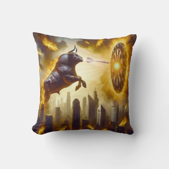 Almofada Dartboard mit Bulle - Explosion -  Dartkunst (Frente)