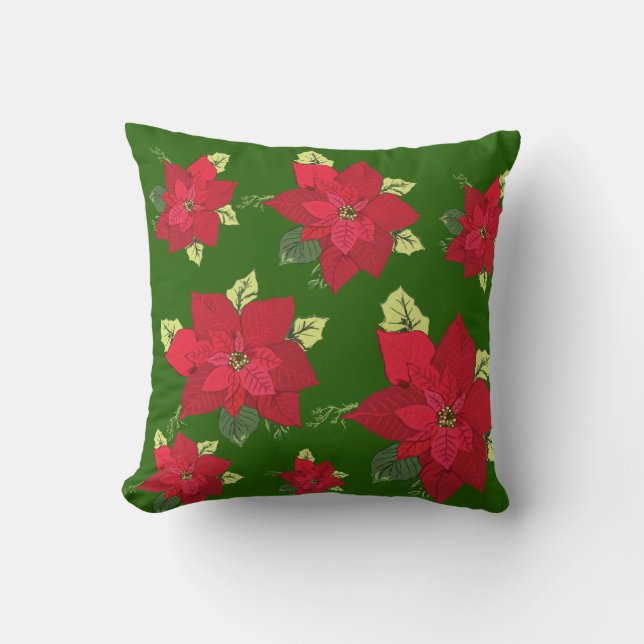 Almofada das Flores de Natal (Frente)