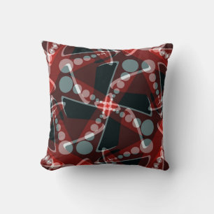 Almofada de Abstrato Moderno Red+Cinza