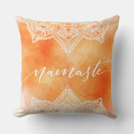Almofada de Acabamento Laranja Branco