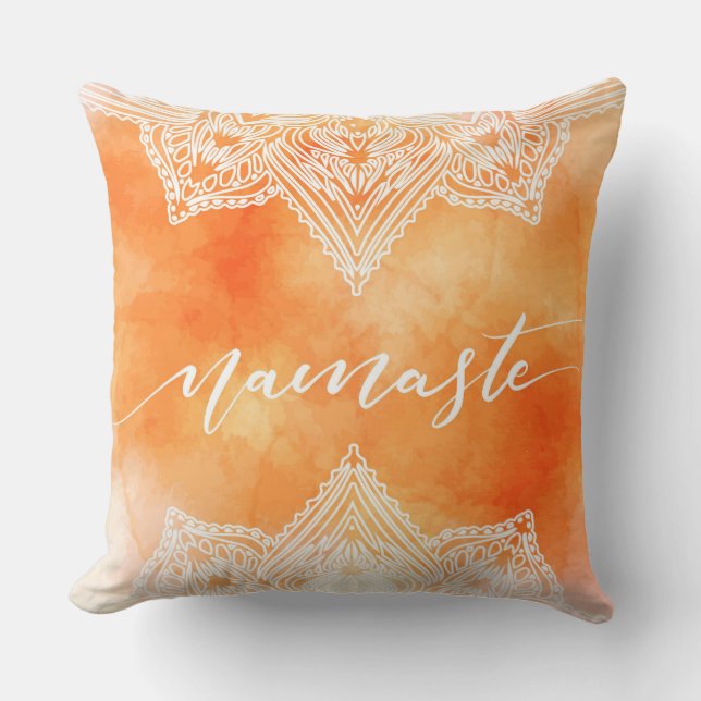 Almofada de Acabamento Laranja Branco (Frente)