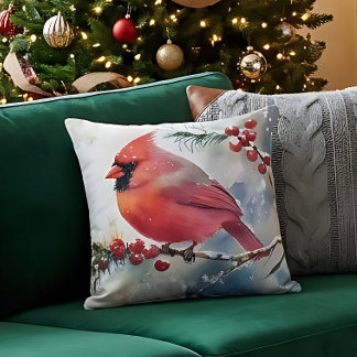 Almofada de Acento Cardinal de Inverno – Natureza 