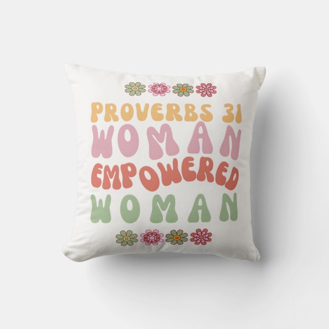 Almofada de Algodão Frase da Mulher Empoderada Pro (Frente)