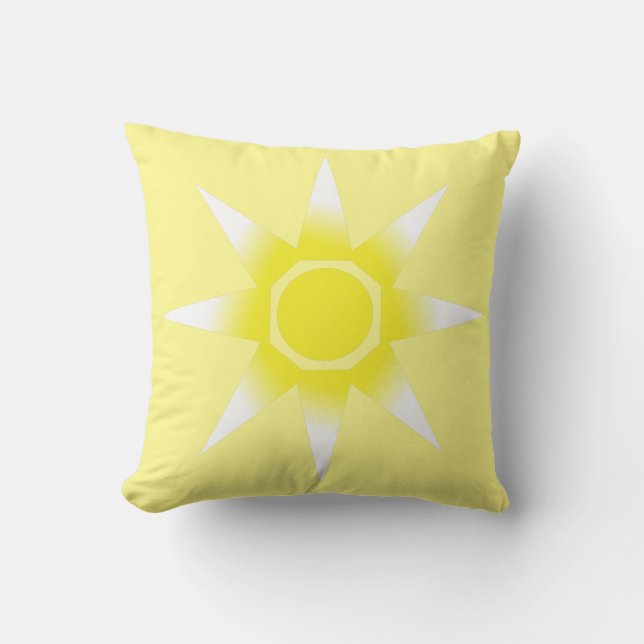 Almofada de almofada mágica solar positiva feliz (Frente)