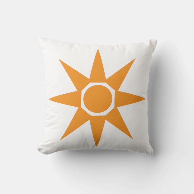 Almofada de almofada mágica solar positiva feliz (Frente)