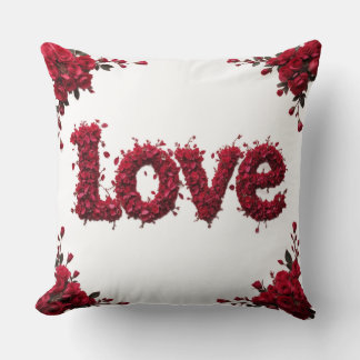 Almofada de amor de rosa vermelha presente românti