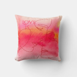 Almofada de Amor Moderno - Arte de Casal Aquarela