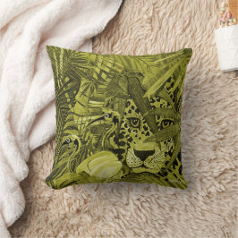 Almofada de Arbusto Leopardo Oliva