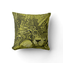 Almofada de Arbusto Leopardo Oliva