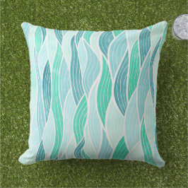 Almofada de Arremesso Abstrata Verde Pastel