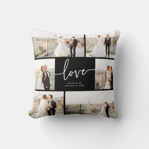 Almofada de Arremesso Amor Preto e Branco