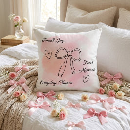 Almofada de Arremesso Aquarela Coquette Rosa Perso