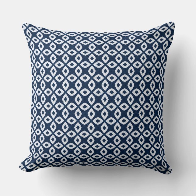 Almofada de Arremesso Azul Marinho e Branco Modern (Frente)