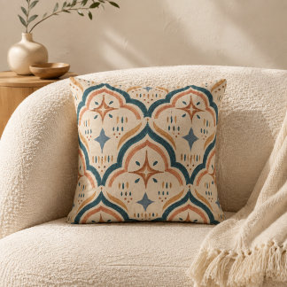 Almofada de Arremesso Boho Marroquina Terracota e
