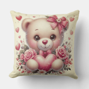 Almofada de Arremesso Clipart de Urso Teddy Fofo