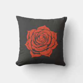 Almofada de Arremesso com Desenho Floral de Rosa V