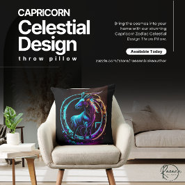 Almofada de Arremesso com Design Celestial do Zodí
