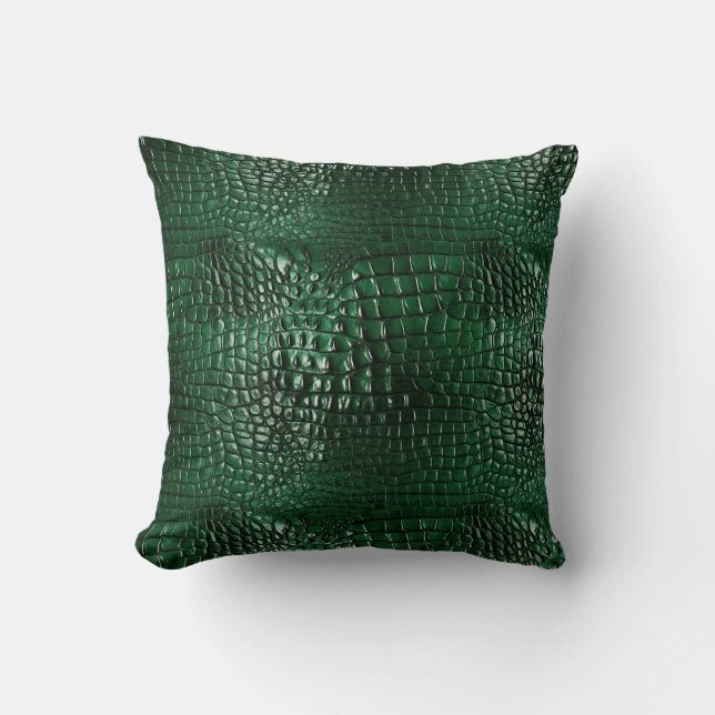 Almofada de Arremesso com Estampa de Crocodilo (Frente)