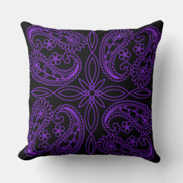 Almofada de Arremesso com Estampa Floral Paisley P