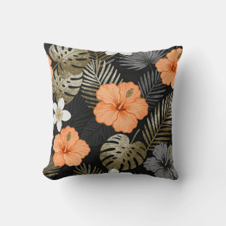 Almofada de Arremesso com Estampa Floral Tropical