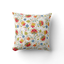 Almofada de Arremesso com Padrão de Tapeçaria Flor