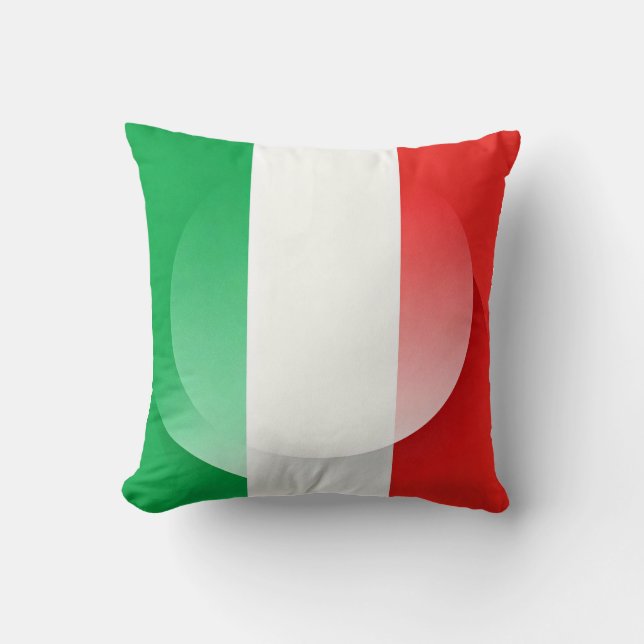 Almofada de Arremesso da Bandeira Italiana  (Frente)