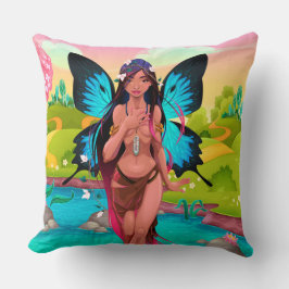 Almofada de Arremesso da Menina Borboleta