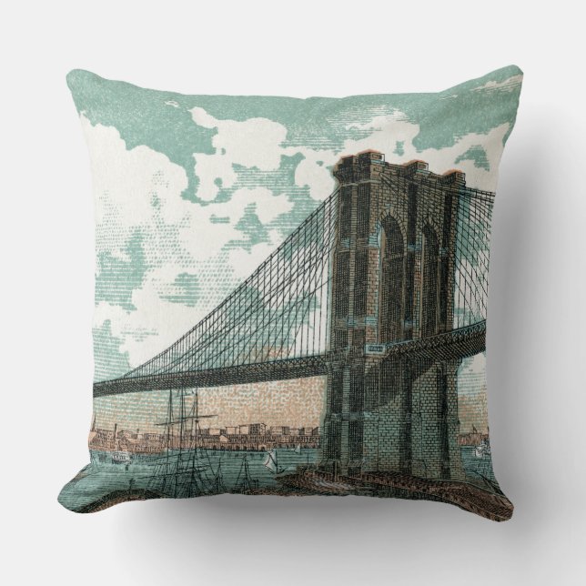 Almofada de Arremesso da Ponte de Brooklyn (Frente)