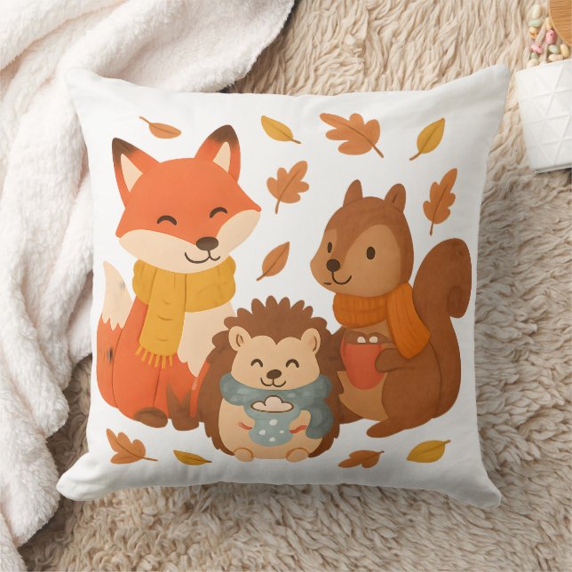 Almofada de Arremesso de Animais da Floresta de Ou (Cobertor)