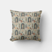 Almofada de Arremesso de Arcos Boho Modernos Verde